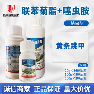 甘蓝黄条跳甲农药杀虫剂 20%联苯菊酯·噻虫胺 河北农化 优定