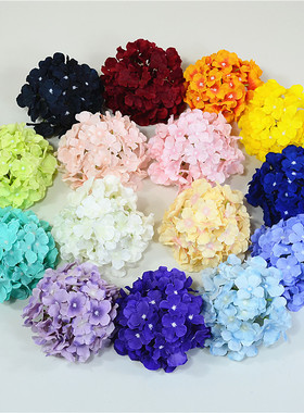 仿真花54头绣球17cm54片花瓣田园婚礼墙路引花排插花绣球花束制作