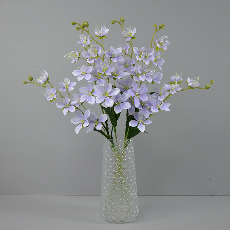 仿真绢布蕙兰单枝玫瑰高档伴娘手捧花姐妹团手花影楼写真婚礼花