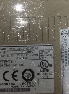 SGDS-04A72AY578-E安川驱动器二手进口驱动器 专业销售维修一体化