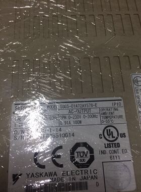 SGDS-01A72AY578-E安川驱动器二手进口驱动器 专业销售维修一体化