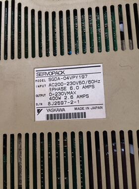 SGDA-04VPY197安川驱动器二手进口驱动器