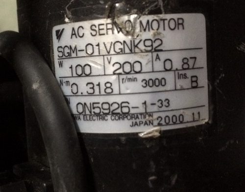 二手SGM-01VGNK92电机安川