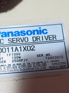 MSD011A1X02二手松下驱动器