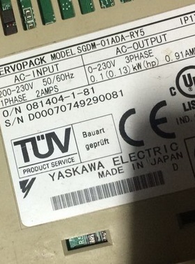 SGDM-01ADA-RY5二手安川驱动器