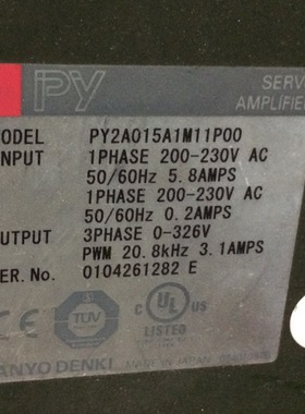 PY2A015A1M11P00  二手三洋驱动器