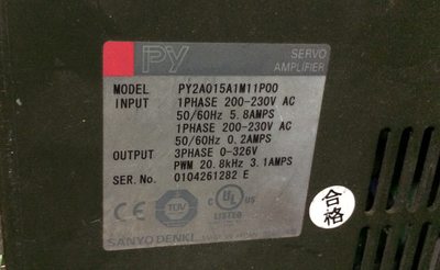 PY2A015A1M11P00  二手三洋驱动器