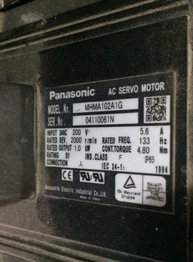 二手松下驱动器MHDA103A1A 配 MHMA102A1G