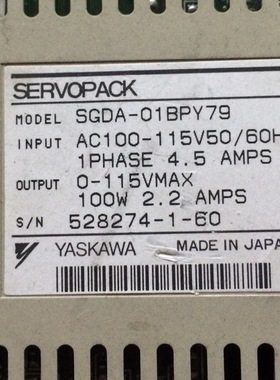 SGDA-01BPY79   二手安川驱动器 专业销售维修一体化
