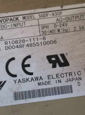二手安川伺服驱动器 SGDF-A3CP
