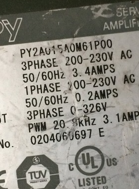 PY2A015A0M61P00  二手三洋驱动器