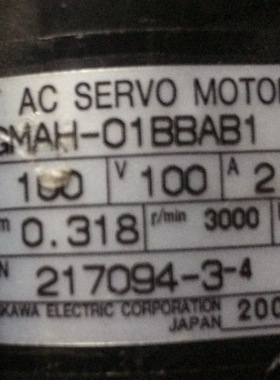 SGMAH-01BBAB1   二手安川电机  专业销售维修一体化