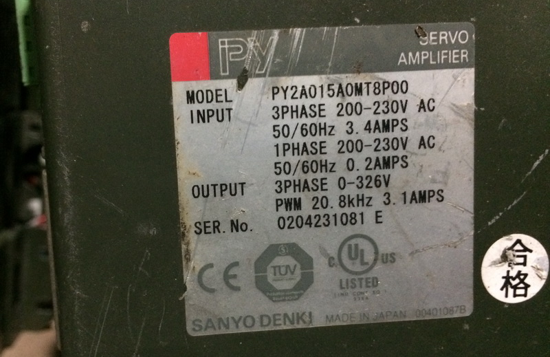 PY2A015A0MT8P00  二手三洋驱动器