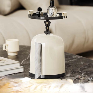 轻奢纸巾盒免打孔防水抽纸卷纸收纳架多功能桌面置物架纸巾