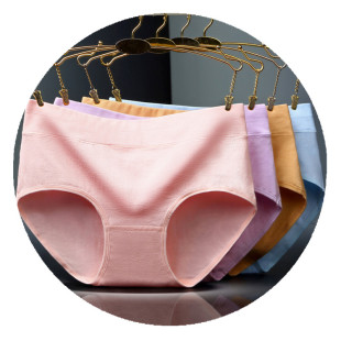 裤 LXL2XL3XL大码 头少女妇女 中腰纯色三角底裤 女人纯棉内裤 包邮