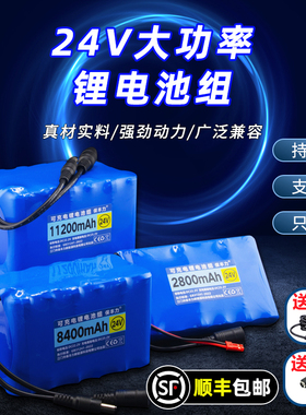 24V锂电池大容量25.2伏电瓶监控医疗电机可充电户外音箱移动电源