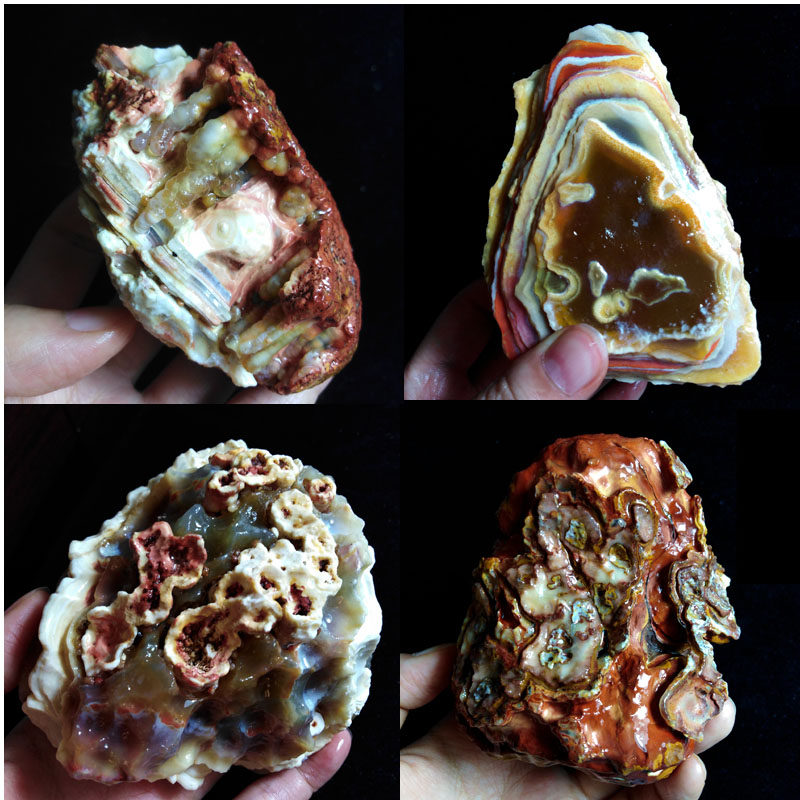 天然马达加斯加景石异象观赏原石玛瑙石洞收藏小摆件奇石大手把件
