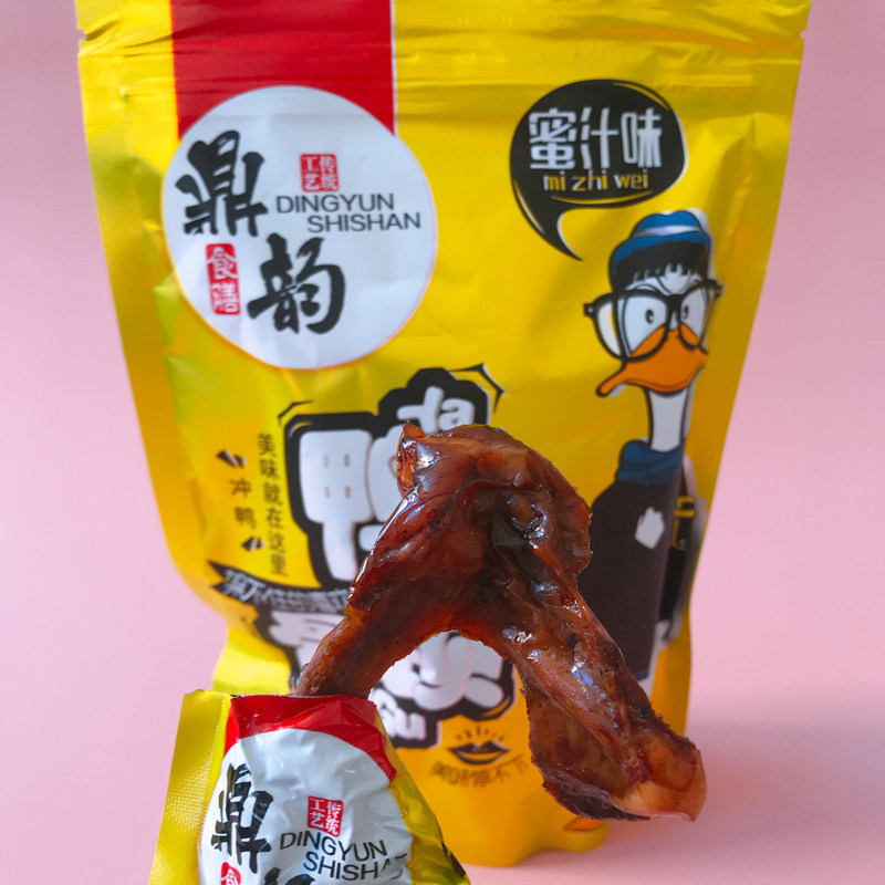 鼎韵蜜汁鸭锁骨鸭架鸭蝴蝶休闲食品卤味真空包装125g包邮5个装