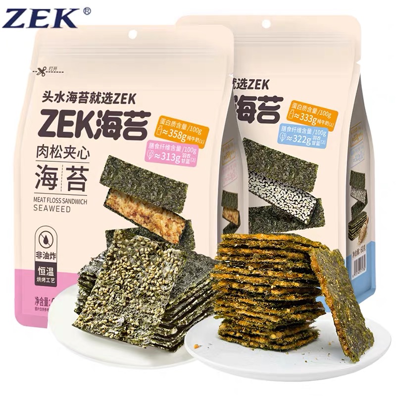 ZEK海苔肉松海苔夹心60g袋装