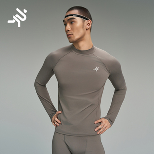 摆动者 男子舒适运动跑步T恤秋冬户外 Swing灼能半高领保暖长袖