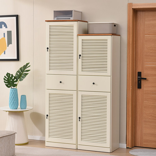 新中式门口加高窄鞋柜大容量北欧