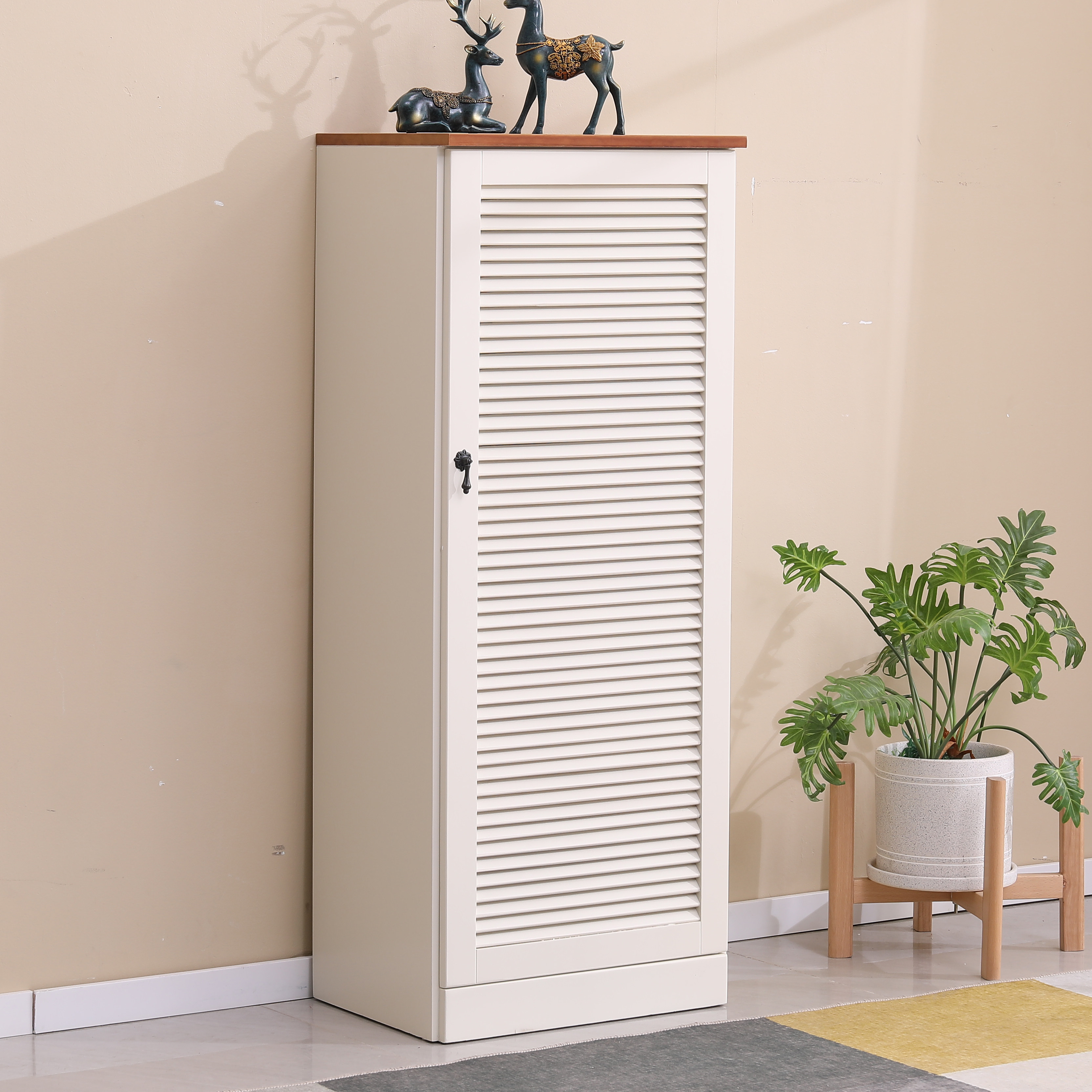 实木鞋柜2026新款入户楼道外门口电梯转角多层窄单门鞋柜家用室内