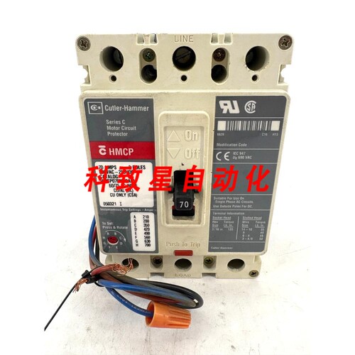 工业配件HMCP070M2CA01 70A断路器W/A1X1PK 辅助开关600VAC 3P