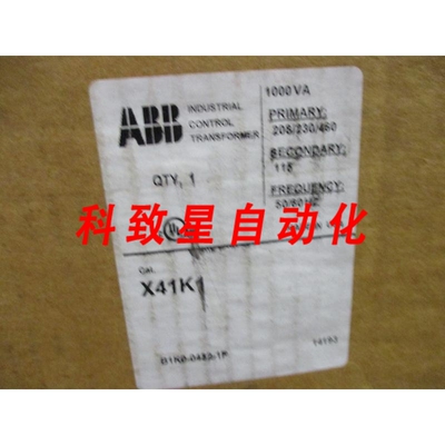 工业配件NIB AL CONTROL TRANSFORMER 1.0KVA 50/60HZ X41K1