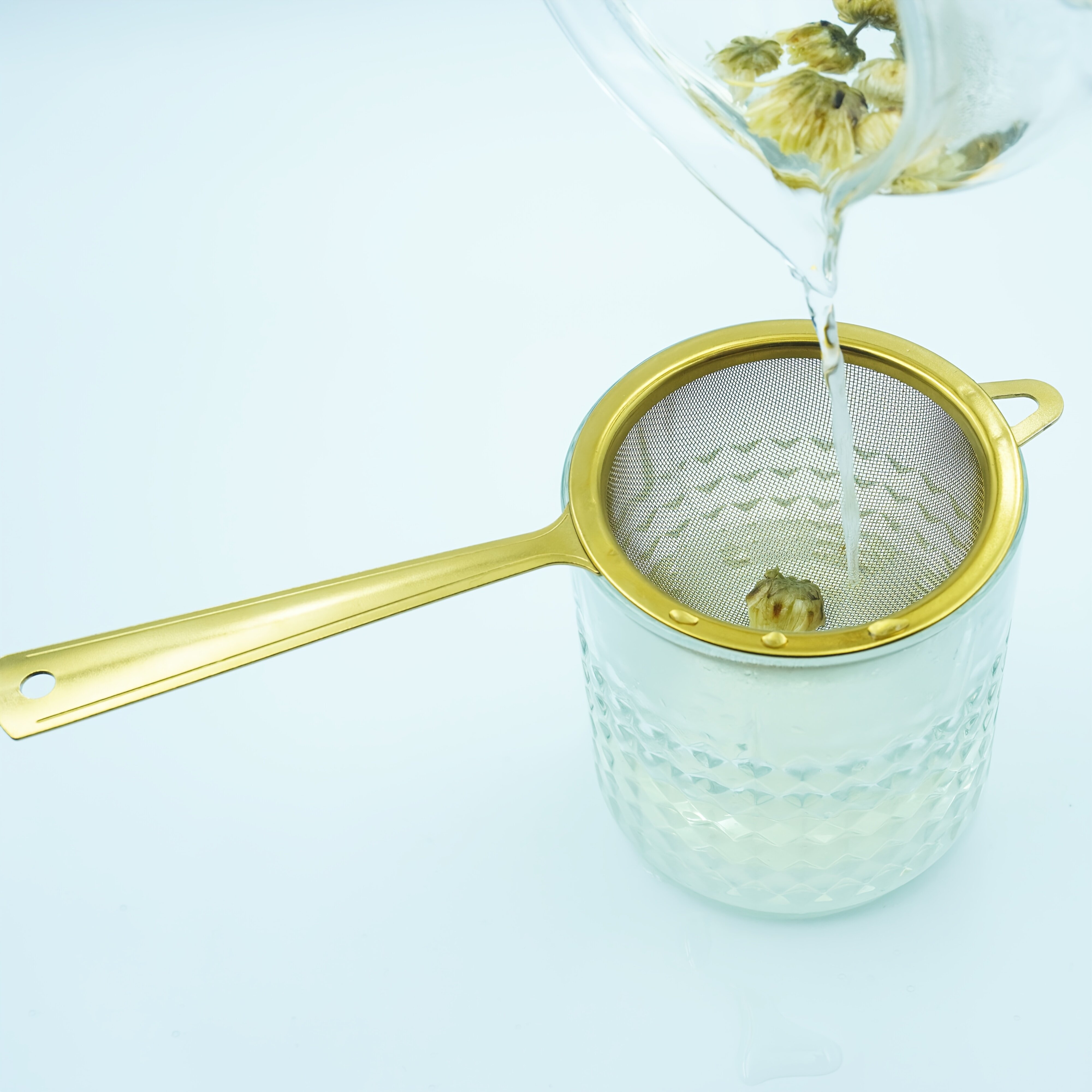 strainer网状不锈钢茶漏隔茶道茶具零配泡茶器滤茶隔渣器茶匙滤网