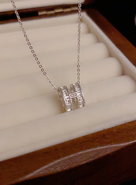 网红爆款 轻奢小众设计感微镶H字母项链时尚气质高级感百搭锁骨链