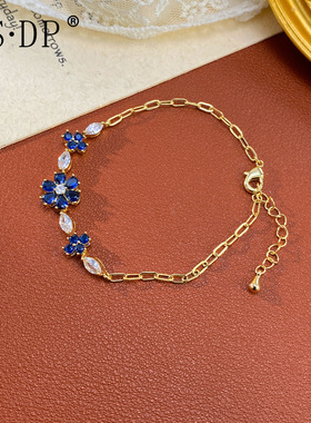 秋冬新款精致时尚轻奢锆石花瓣手链女个性百搭高级感超闪手饰配饰