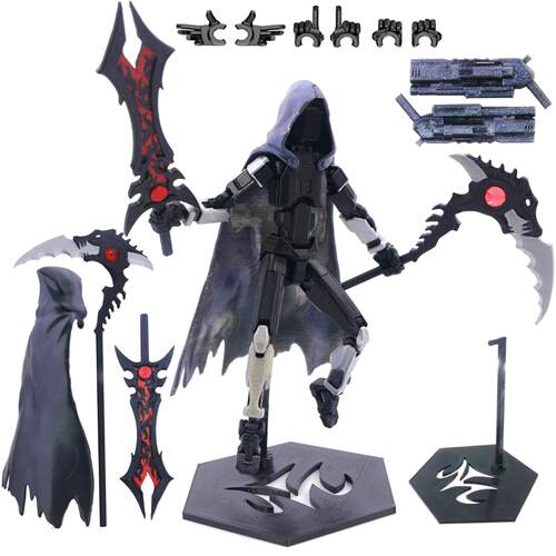 儿童玩具3D可动人偶斯巴达多关节