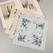 全棉印花手帕女士手帕直边复古吸汗清爽小手帕女士手绢碎花