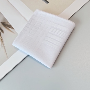 40厘米纯白全棉手帕扎染漂染纯色手帕绅士西装口袋巾优雅DIY产品