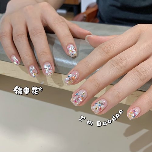 爆款~干花系列1.0日式ins风网红多色混合碎花小花亮片DIY美甲饰品