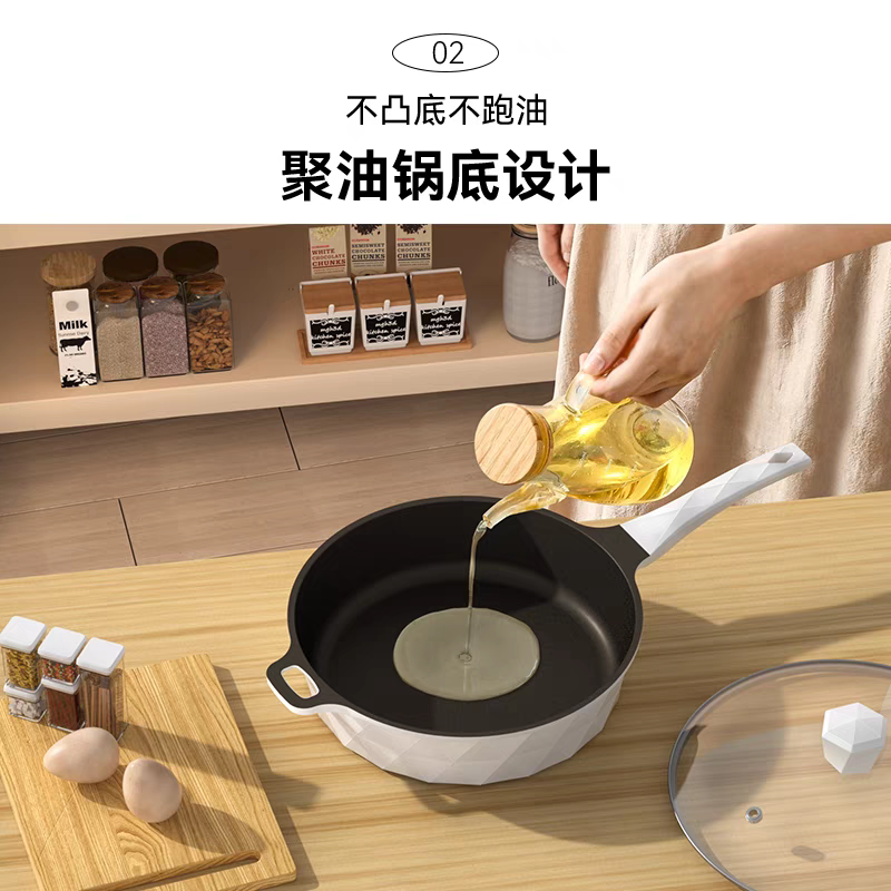 COOKMAGE酷迈吉星钛不粘锅煎炒菜锅家用平底电磁炉煤气炉通用锅具