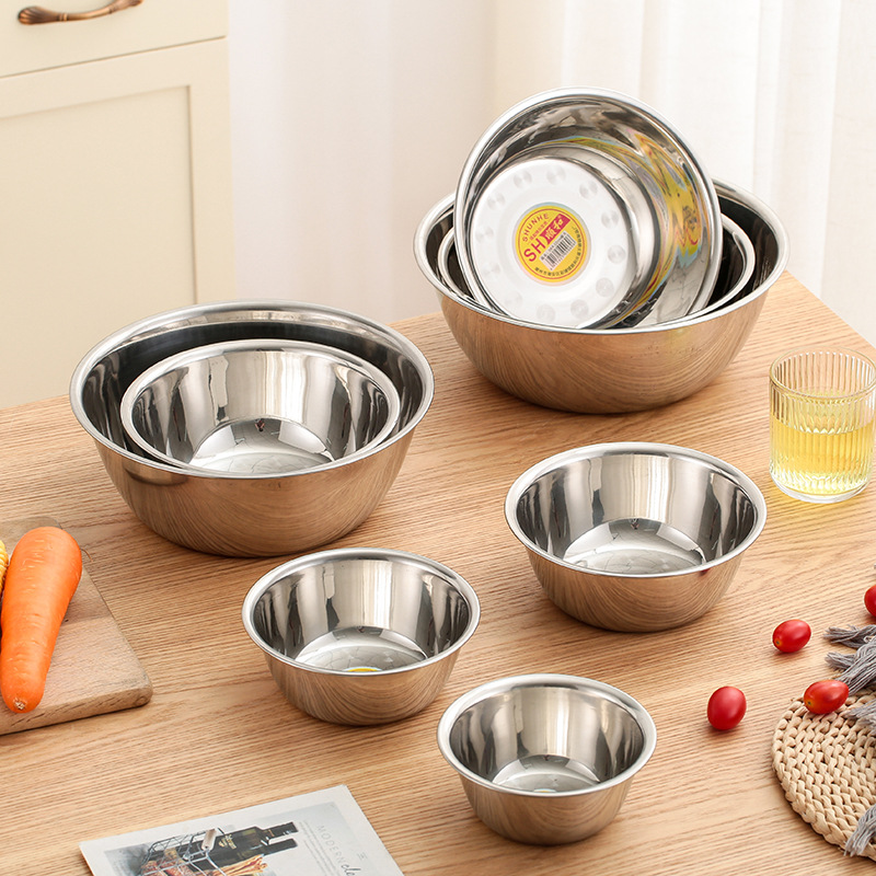 顺和08加厚加深不锈钢斗盆打蛋盆搅拌烘焙盆调料调味盆商用揉