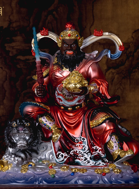 玄坛元帅武财神赵公明骑虎神像