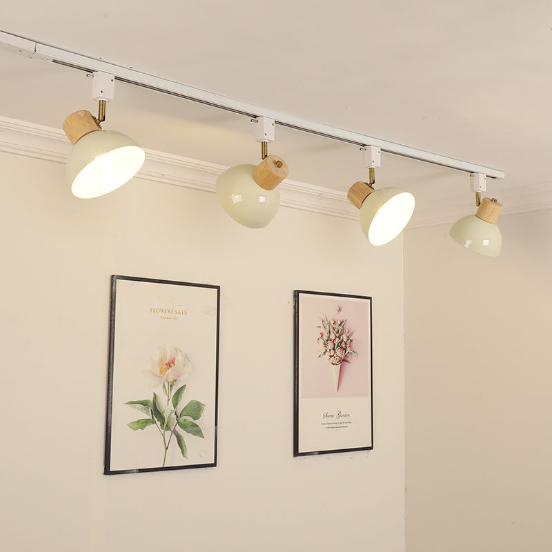 日式原木轨道灯护眼客厅餐厅卧室新款奶油风商用补光散光导轨射灯,家装灯饰光源,明装射灯,淘宝优惠券,粉丝福利购,淘宝优惠卷