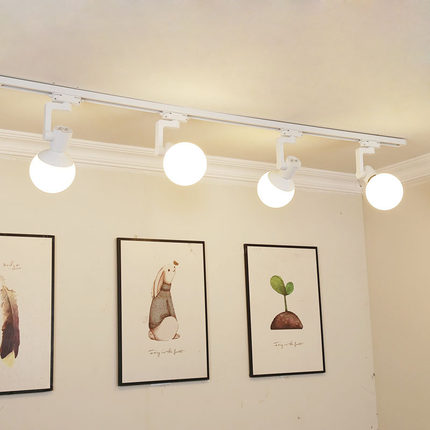 北欧散光led轨道灯商用超亮服装店不刺眼直播间补光理发店导轨灯
