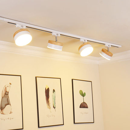 北欧LED家用散光导轨灯客厅餐厅背景墙补光三色芯片射灯轨道灯具