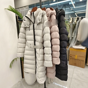 爆款推荐轻盈加厚中长款羽绒服90鸭绒高蓬松连帽收腰蒙家保暖外套
