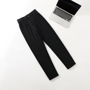 石墨烯山羊绒大鹅高腰女裤防水防污抗静电休闲商务款小西裤羽绒裤