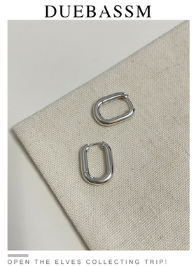 925纯银耳圈养耳洞耳圈高级感冷淡风耳扣2024新款耳钉银耳饰男女