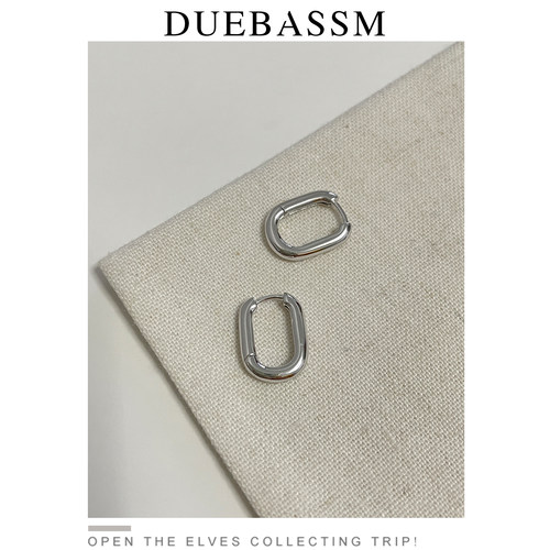 duebassm简约纯银男女款耳环