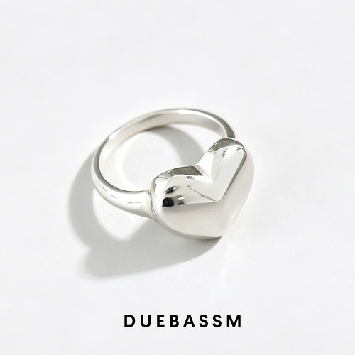 DUEBASSMS925纯银爱心女士尾戒