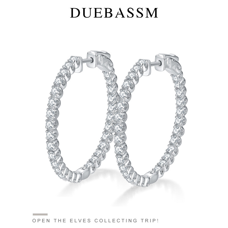 duebassm简约纯银女耳环