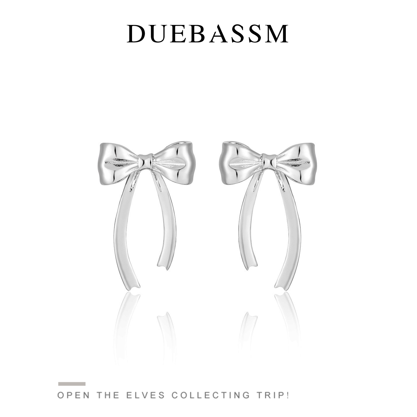 DUEBASSM原创设计蝴蝶结耳钉