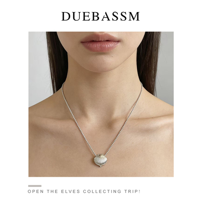 S925纯银贝壳可开合珍珠项链女