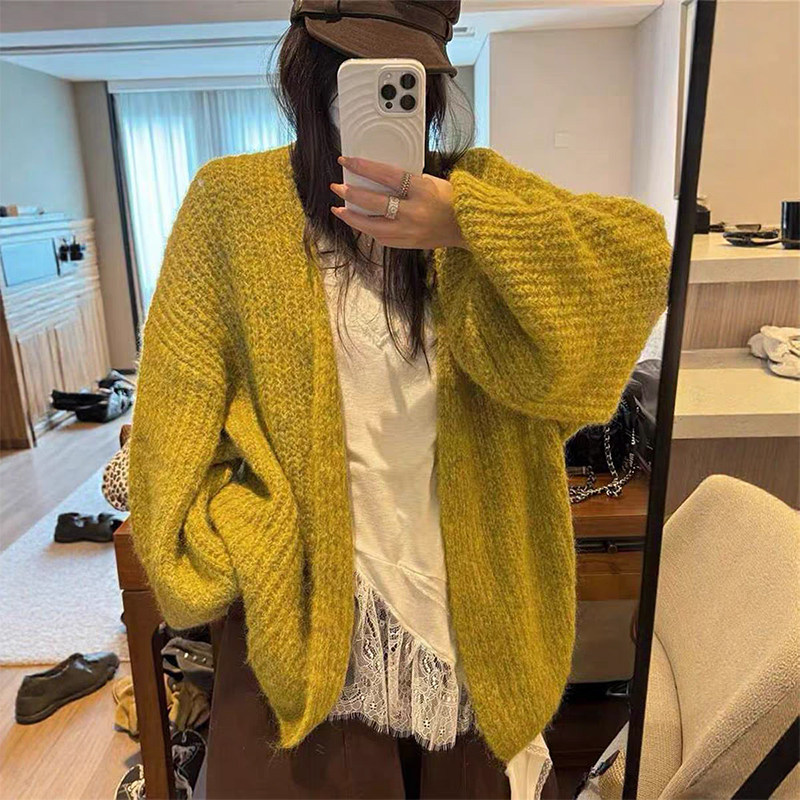 秋冬慵懒风高级感针织开衫女图片